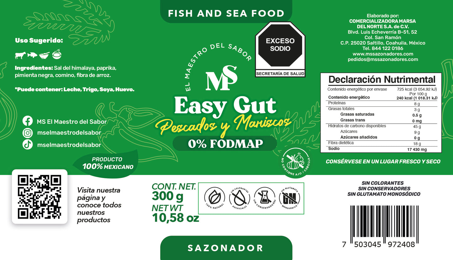 Easy Gut Pescados y Mariscos Bajo en FODMAP