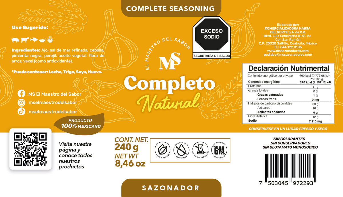 Sazonador Completo Natural