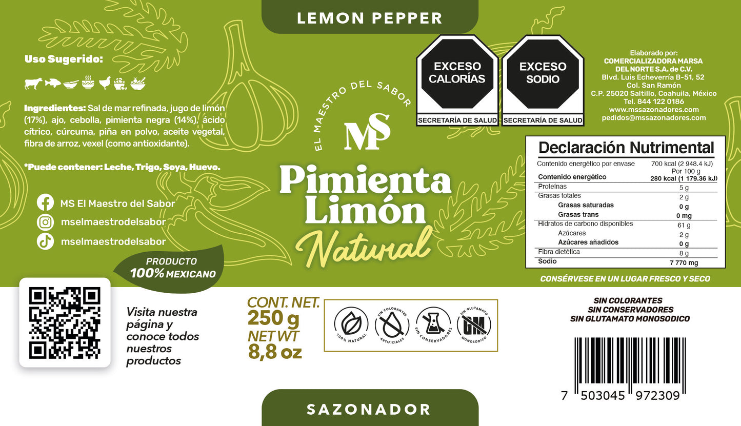 Pimienta Limón Natural